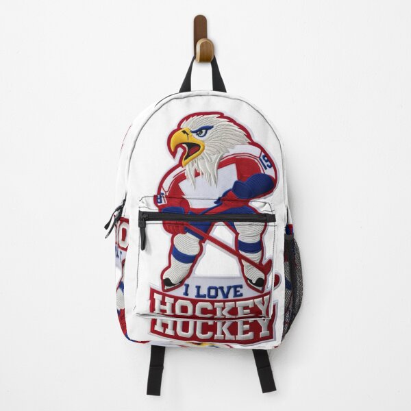 Item preview, I Love Hockey Spirit Ferocious Eagle Embroidered Hockey Patch designed and sold by ArtDesignTp.
