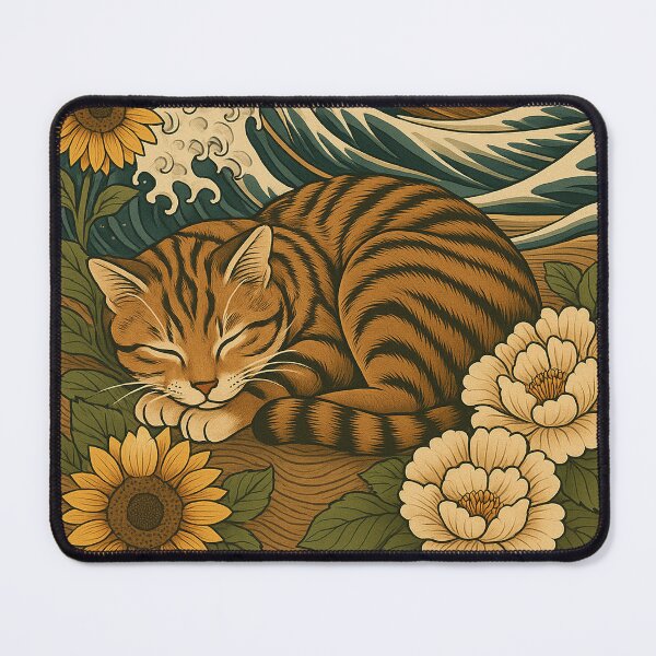 Item preview, Japanese Yellow Sleepy Cat designed and sold by ArtisticJelly.