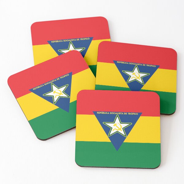 Item preview, Socialist Tropican Flag - Workers’ Uprising Gaming Design | Rally-Ready Marxist Apparel, Pixel Art Protest Stickers & Revolutionary Tropico Hats designed and sold by RevolutionToday.