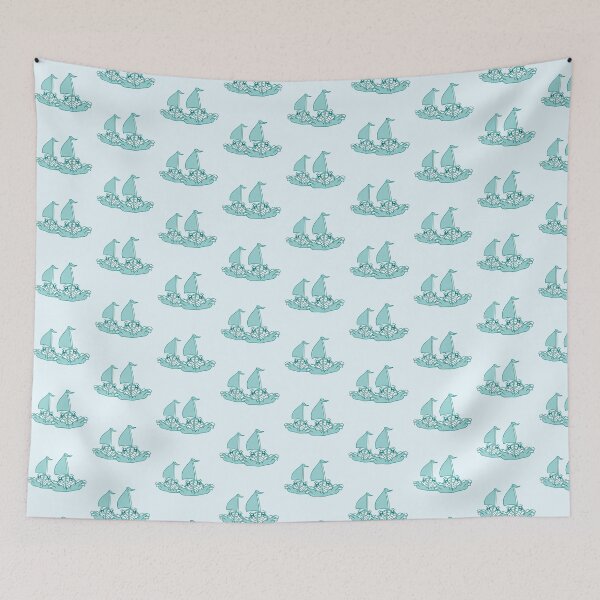 Item preview, Two Sailing Ships Faces Cartoon Team Competition designed and sold by shirt-o-mat.