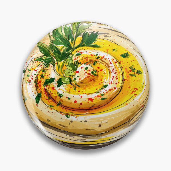 Item preview, Savor the Flavor - Creamy Hummus Bowl with Olive Oil Parsley and a Mediterranean Spice Kick designed and sold by OlfactoART Studio.