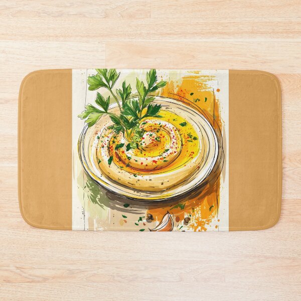 Item preview, Savor the Flavor - Creamy Hummus Bowl with Olive Oil Parsley and a Mediterranean Spice Kick designed and sold by OlfactoART Studio.