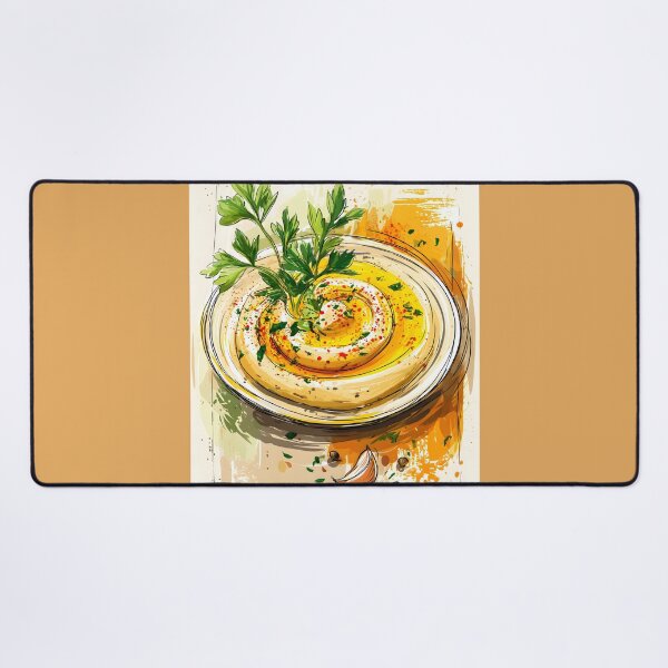 Item preview, Savor the Flavor - Creamy Hummus Bowl with Olive Oil Parsley and a Mediterranean Spice Kick designed and sold by OlfactoART Studio.