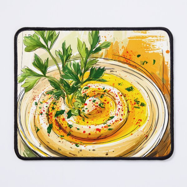 Item preview, Savor the Flavor - Creamy Hummus Bowl with Olive Oil Parsley and a Mediterranean Spice Kick designed and sold by OlfactoART Studio.