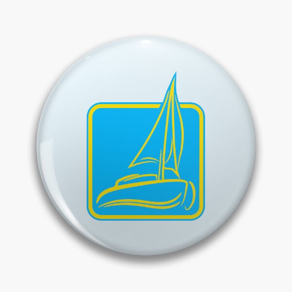 Item preview, Sailing Logo Symbol Square Sailboat Ship Captain designed and sold by shirt-o-mat.