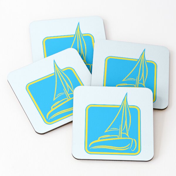 Item preview, Sailing Logo Symbol Square Sailboat Ship Captain designed and sold by shirt-o-mat.