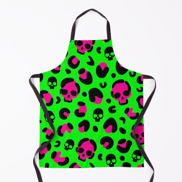 Item preview, creepy halloween leopard skull pink green punk designed and sold by Gossip Rag.