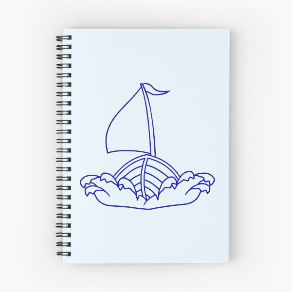 Item preview, Fast Sailboat Waves Sailing Drawing Cartoon Comic designed and sold by shirt-o-mat.