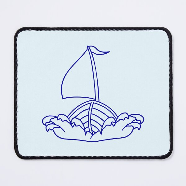 Item preview, Fast Sailboat Waves Sailing Drawing Cartoon Comic designed and sold by shirt-o-mat.