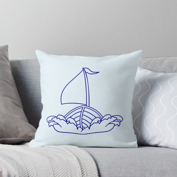 Item preview, Fast Sailboat Waves Sailing Drawing Cartoon Comic designed and sold by shirt-o-mat.