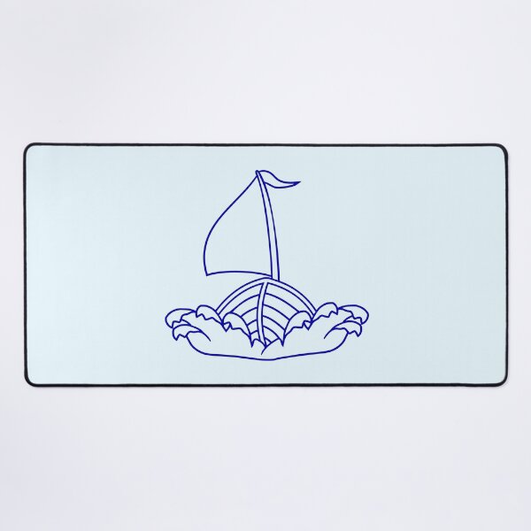Item preview, Fast Sailboat Waves Sailing Drawing Cartoon Comic designed and sold by shirt-o-mat.