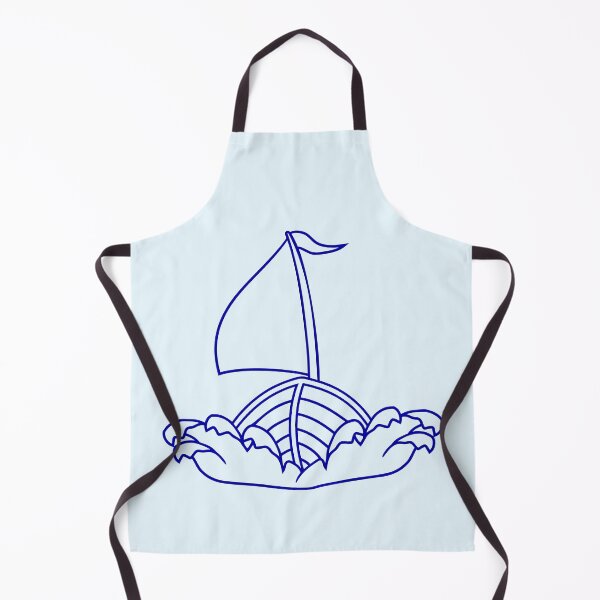 Item preview, Fast Sailboat Waves Sailing Drawing Cartoon Comic designed and sold by shirt-o-mat.