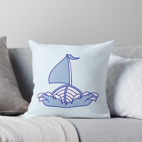Item preview, Fast Sailboat Waves Sailing Drawing Cartoon Comic designed and sold by shirt-o-mat.