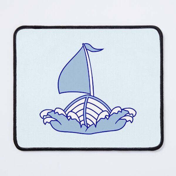 Item preview, Fast Sailboat Waves Sailing Drawing Cartoon Comic designed and sold by shirt-o-mat.