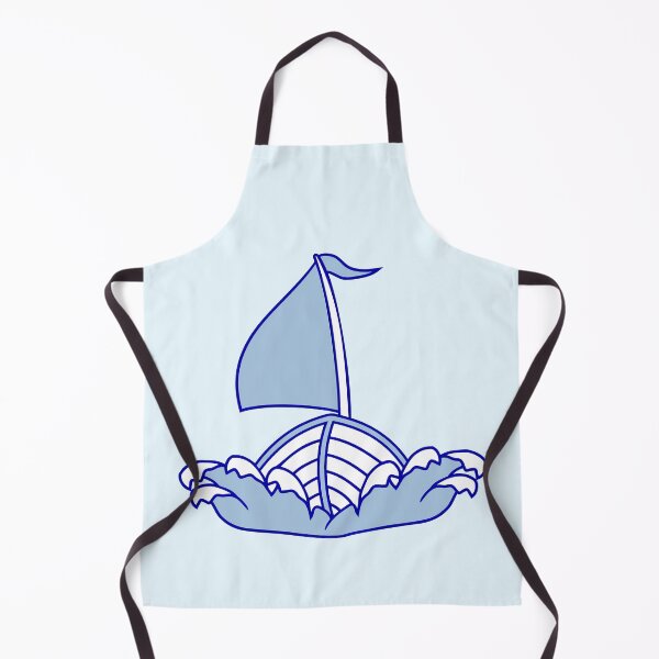 Item preview, Fast Sailboat Waves Sailing Drawing Cartoon Comic designed and sold by shirt-o-mat.