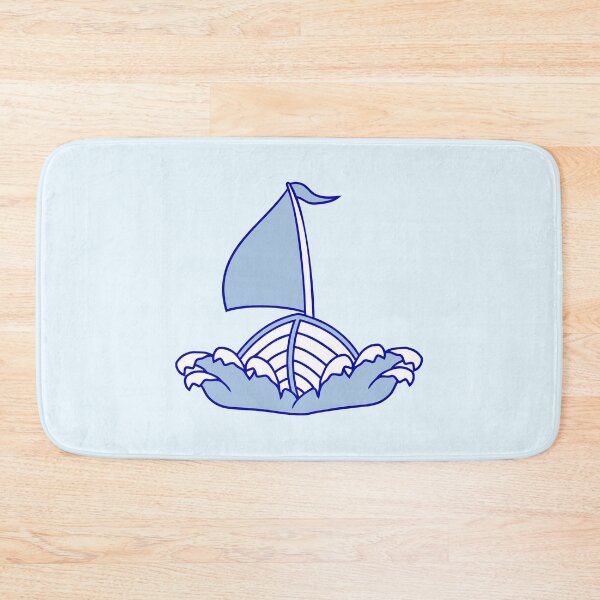 Item preview, Fast Sailboat Waves Sailing Drawing Cartoon Comic designed and sold by shirt-o-mat.