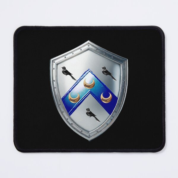 Item preview, Watson Shield  Bold Blue Chevron and Crescents on Silver Armor designed and sold by Highlandkings.