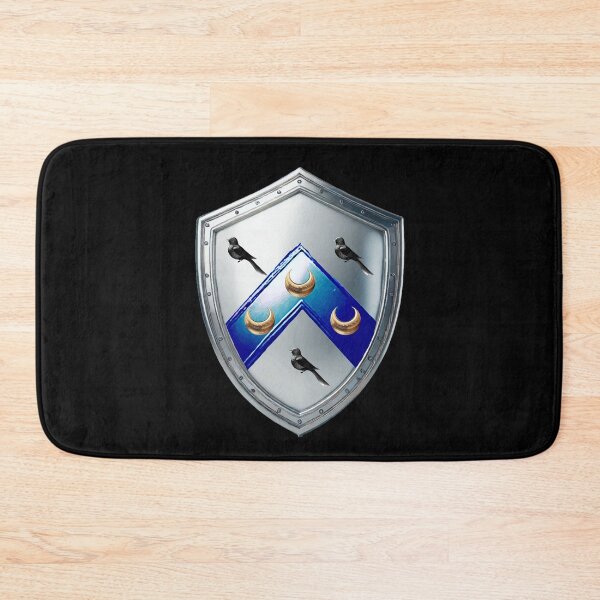 Item preview, Watson Shield  Bold Blue Chevron and Crescents on Silver Armor designed and sold by Highlandkings.