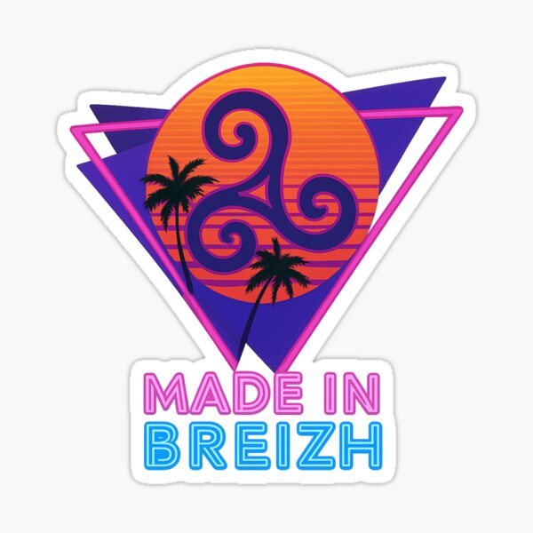 Aperçu de l'œuvre made in breizh version synthwave créée et vendue par Wawan35200.
