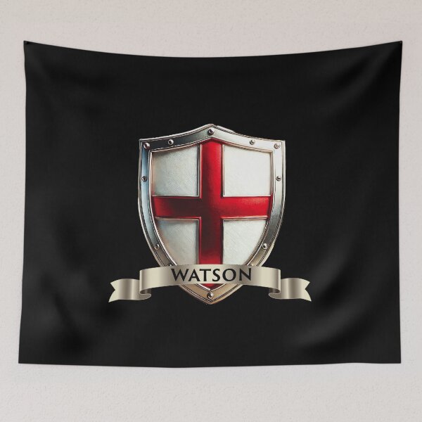 Item preview, Watson English Shield Blue Chevron, Golden Crescents, and St Georges Cross designed and sold by Highlandkings.