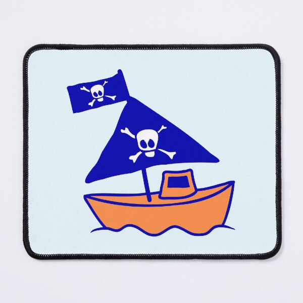 Item preview, Cute Little Pirate Ship Painted Children Drawing designed and sold by shirt-o-mat.