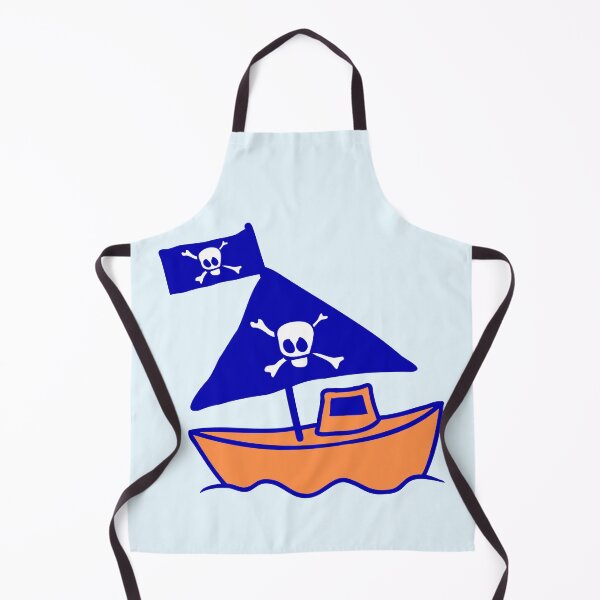 Item preview, Cute Little Pirate Ship Painted Children Drawing designed and sold by shirt-o-mat.