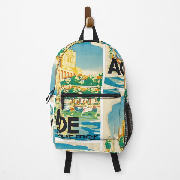Item preview, Agde France - On the Sea (Sur Mer) - Cote D’Azur - The French Riviera - Vintage Travel Poster c.1950s designed and sold by TeeARTHY.