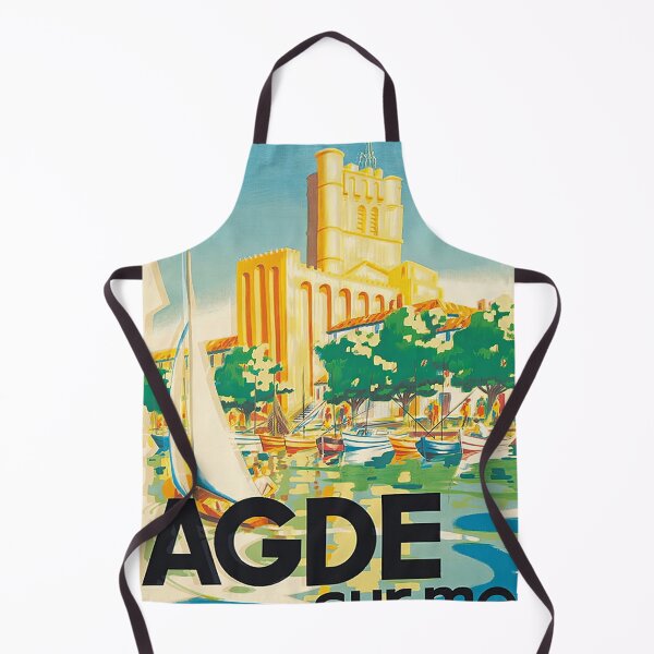 Item preview, Agde France - On the Sea (Sur Mer) - Cote D’Azur - The French Riviera - Vintage Travel Poster c.1950s designed and sold by TeeARTHY.
