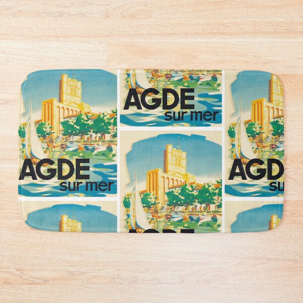 Item preview, Agde France - On the Sea (Sur Mer) - Cote D’Azur - The French Riviera - Vintage Travel Poster c.1950s  designed and sold by TeeARTHY.