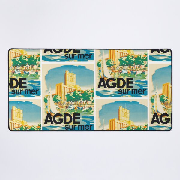 Item preview, Agde France - On the Sea (Sur Mer) - Cote D’Azur - The French Riviera - Vintage Travel Poster c.1950s designed and sold by TeeARTHY.
