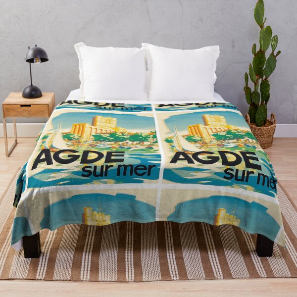 Item preview, Agde France - On the Sea (Sur Mer) - Cote D’Azur - The French Riviera - Vintage Travel Poster c.1950s  designed and sold by TeeARTHY.