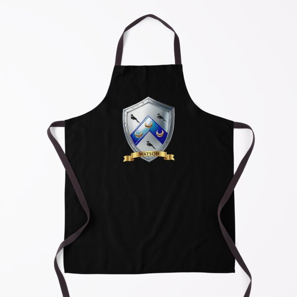 Item preview, Watson Family Shield Blue Chevron and Crescents with Proud Name Banner designed and sold by Highlandkings.