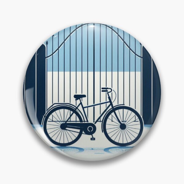 Item preview, Illustration of a Bicycle in front of an Iron Gate designed and sold by KishShop.