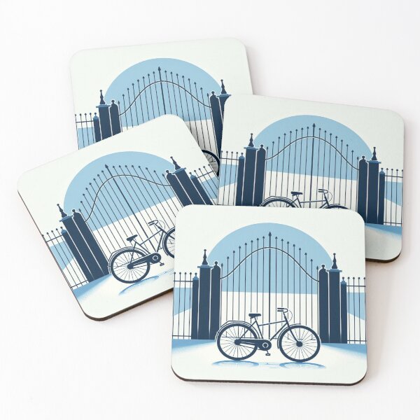 Item preview, Illustration of a Bicycle in front of an Iron Gate designed and sold by KishShop.