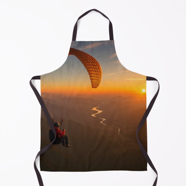 Item preview, Paraglider soaring over mountains at a vibrant sunset designed and sold by homydesign.