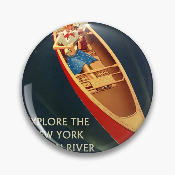 Item preview, Explore New York Hudson River Valley Couple Canoe American Travel Tourism Vintage   designed and sold by TeeARTHY.