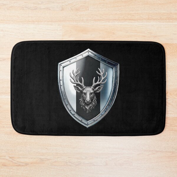 Item preview,  Parker Shield Noble Stags Head on Split Silver and Black Armor designed and sold by Highlandkings.
