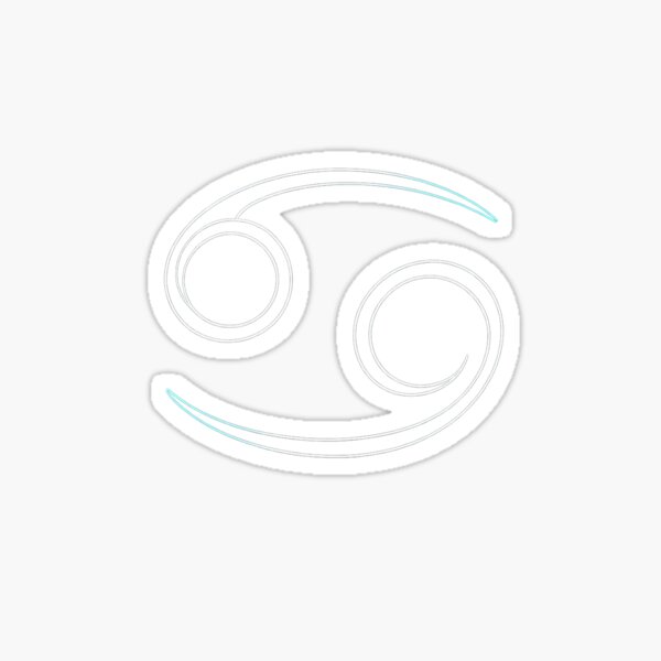 Item preview,  Cancer Zodiac Sign – Neon Minimalist Line Art | Modern Astrology Poster & Sticker designed and sold by MustHaveVibes.