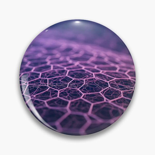 Item preview, Abstract hexagonal network structure scientific or technological concept microscopic view purple pink glow detailed digital illustration designed and sold by homydesign.