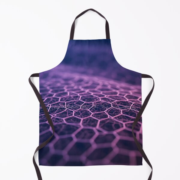 Item preview, Abstract hexagonal network structure scientific or technological concept microscopic view purple pink glow detailed digital illustration designed and sold by homydesign.