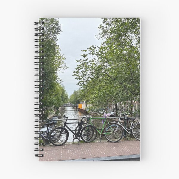 Aperçu de l'œuvre Vélos et canaux : une journée paisible à Amsterdam créée et vendue par Gulnaz Turdalieva.