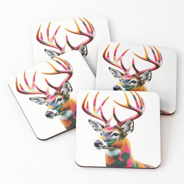 Item preview, Pop Camouflage Deer – A Bold Blend of Nature and Art designed and sold by Newcal design.