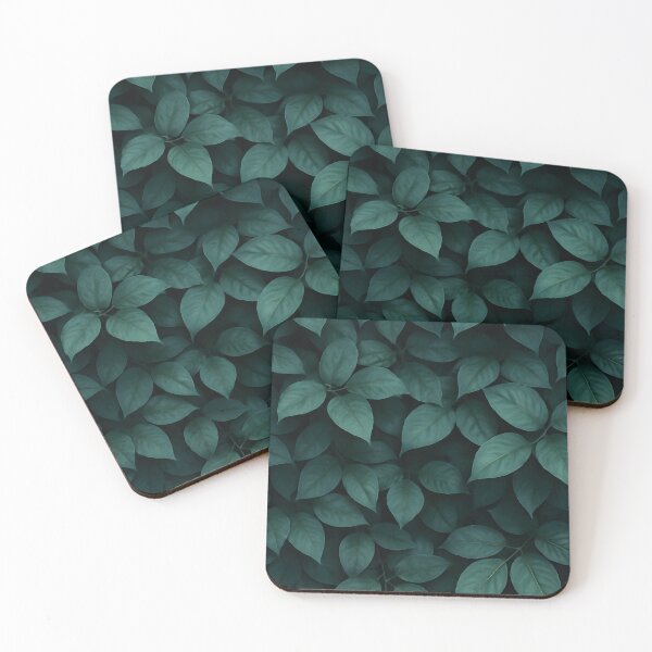 Item preview, Close-up texture of dark green leaves creating a dense natural pattern and organic background designed and sold by homydesign.