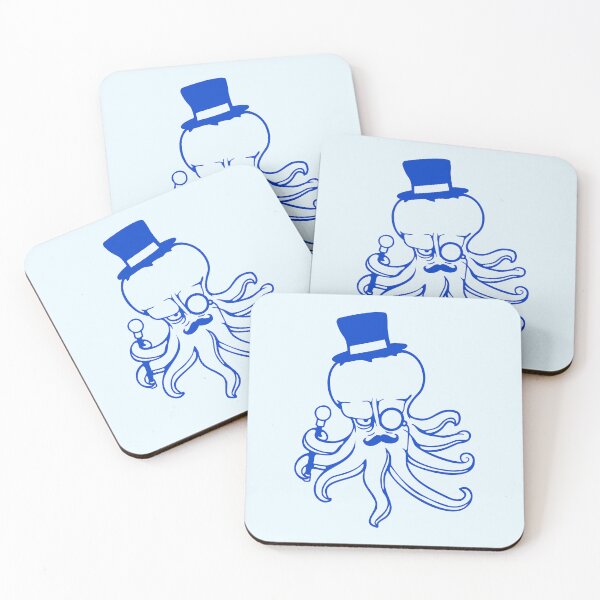 Item preview, Kraken Mr. Sir top hat monocle glasses rich man designed and sold by shirt-o-mat.
