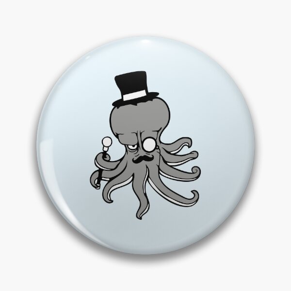 Item preview, Kraken Mr. Sir top hat monocle glasses rich man designed and sold by shirt-o-mat.