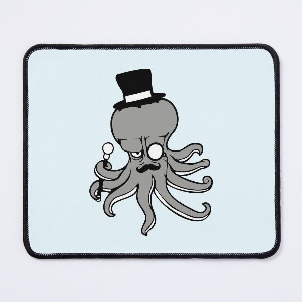 Item preview, Kraken Mr. Sir top hat monocle glasses rich man designed and sold by shirt-o-mat.