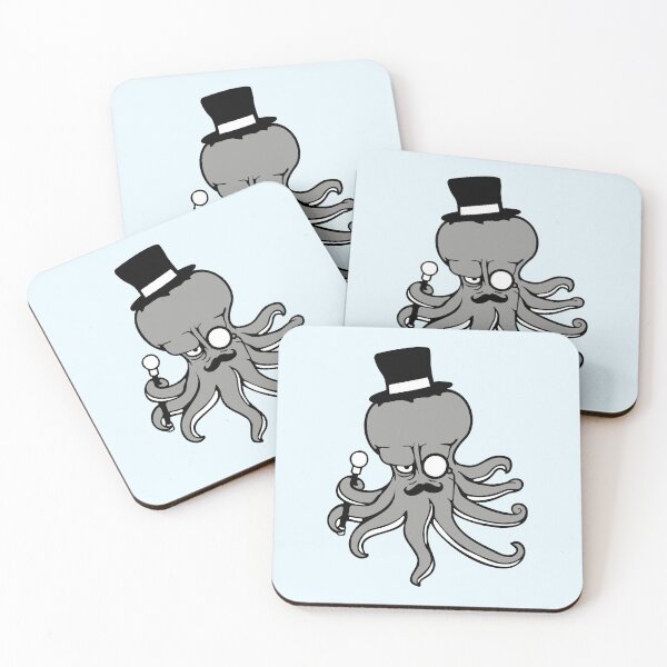 Item preview, Kraken Mr. Sir top hat monocle glasses rich man designed and sold by shirt-o-mat.