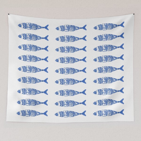 Item preview, Blue sardines designed and sold by ElizabethCoelho.