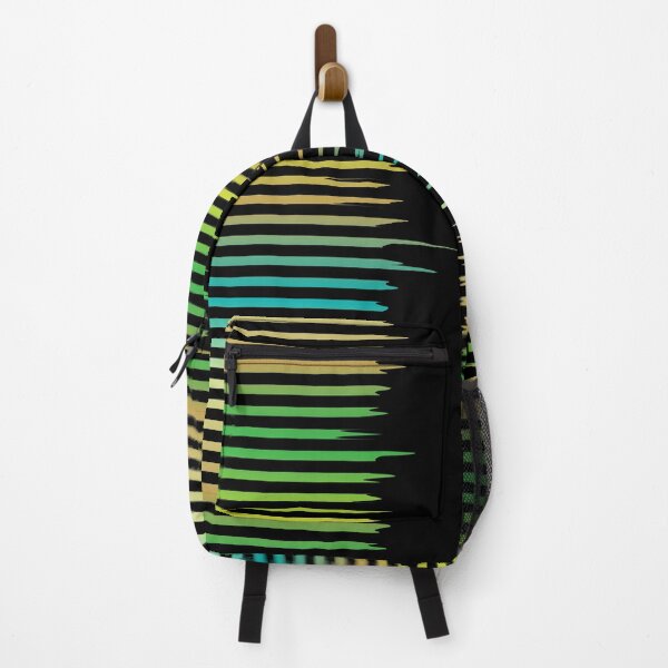 Item preview, Horizontal Stripes with Torn Edge in Yellow Green and Blue designed and sold by wendymariemedia.