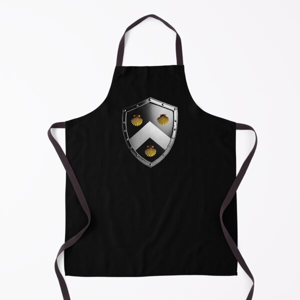 Item preview, Mitchell Shield  White Chevron and Golden Shells on Black Armor designed and sold by Highlandkings.